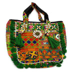 Heritage Embroidered Banjara Tote Bag with Tassels