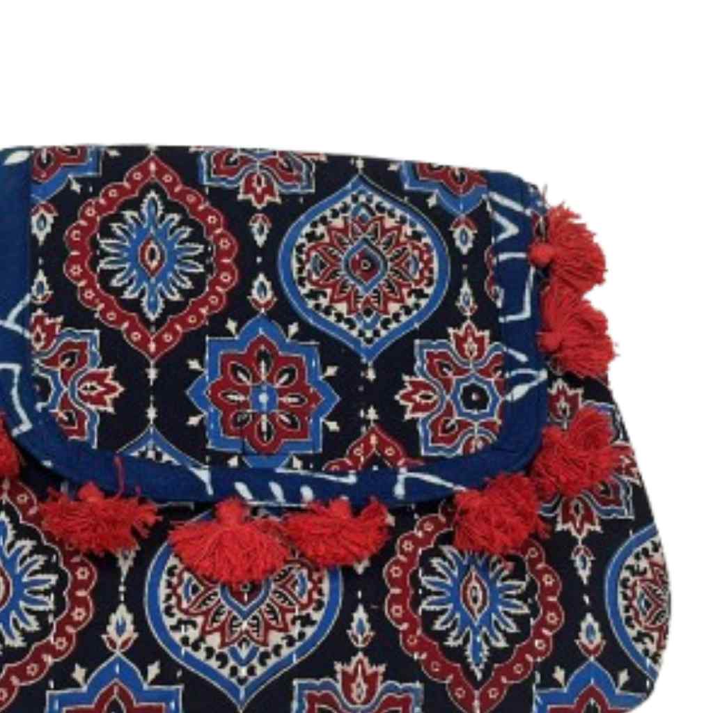 Indie Craft  Printed Ajrakh Sling Bag