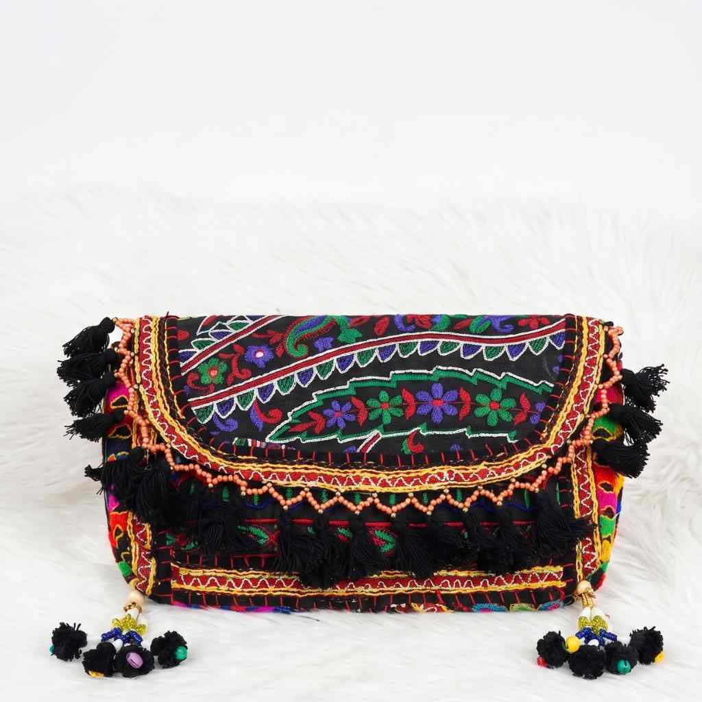 Vibrant Vibes Embroidered Sling Bag for Women