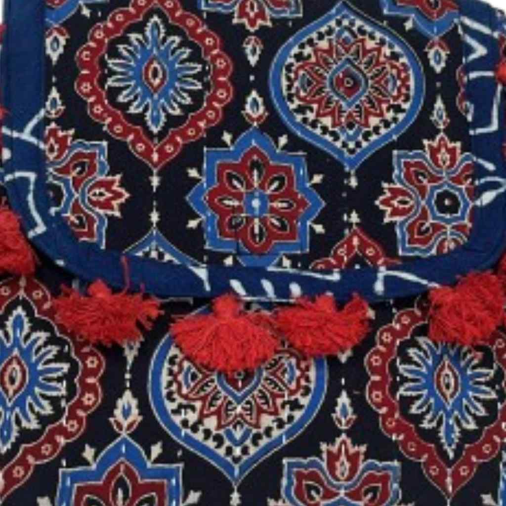Indie Craft  Printed Ajrakh Sling Bag