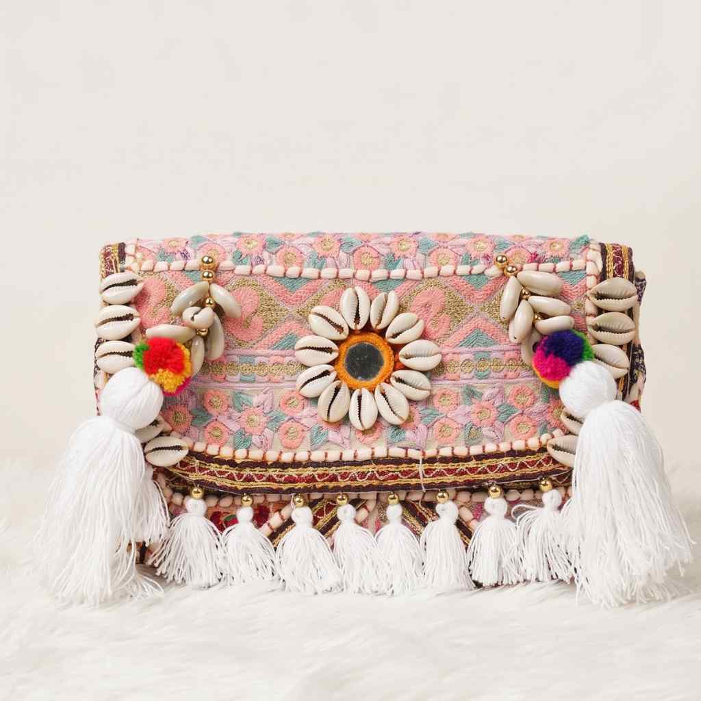 Folk Fusion Colorful Embroidered Banjara Bag with Codi Accents