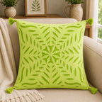 Color Hues Applique Cutwork Cushion Cover