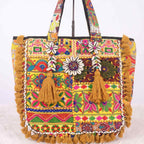Heritage Embroidered Banjara Tote Bag with Tassels
