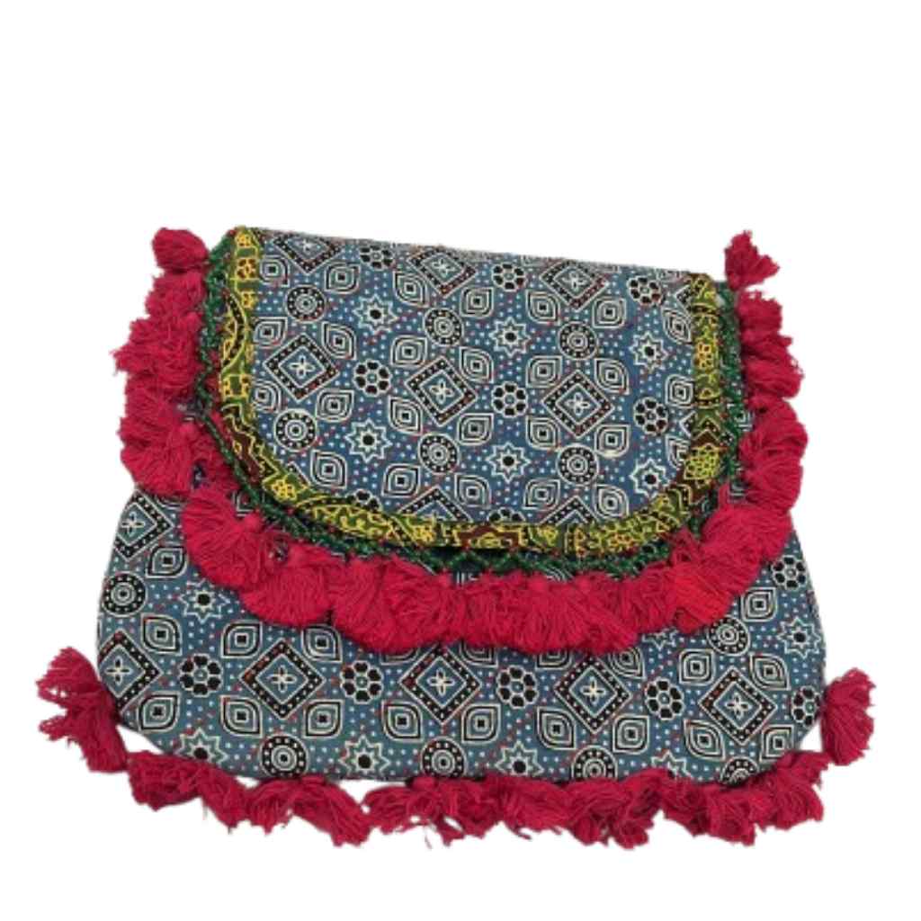 Indie Craft  Printed Ajrakh Sling Bag