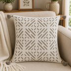 Garden Grace Applique Cutwork Cushion Cover