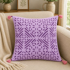 Garden Grace Applique Cutwork Cushion Cover