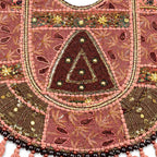 Pastel Weave Zari Embroidered Tote Bag for Women