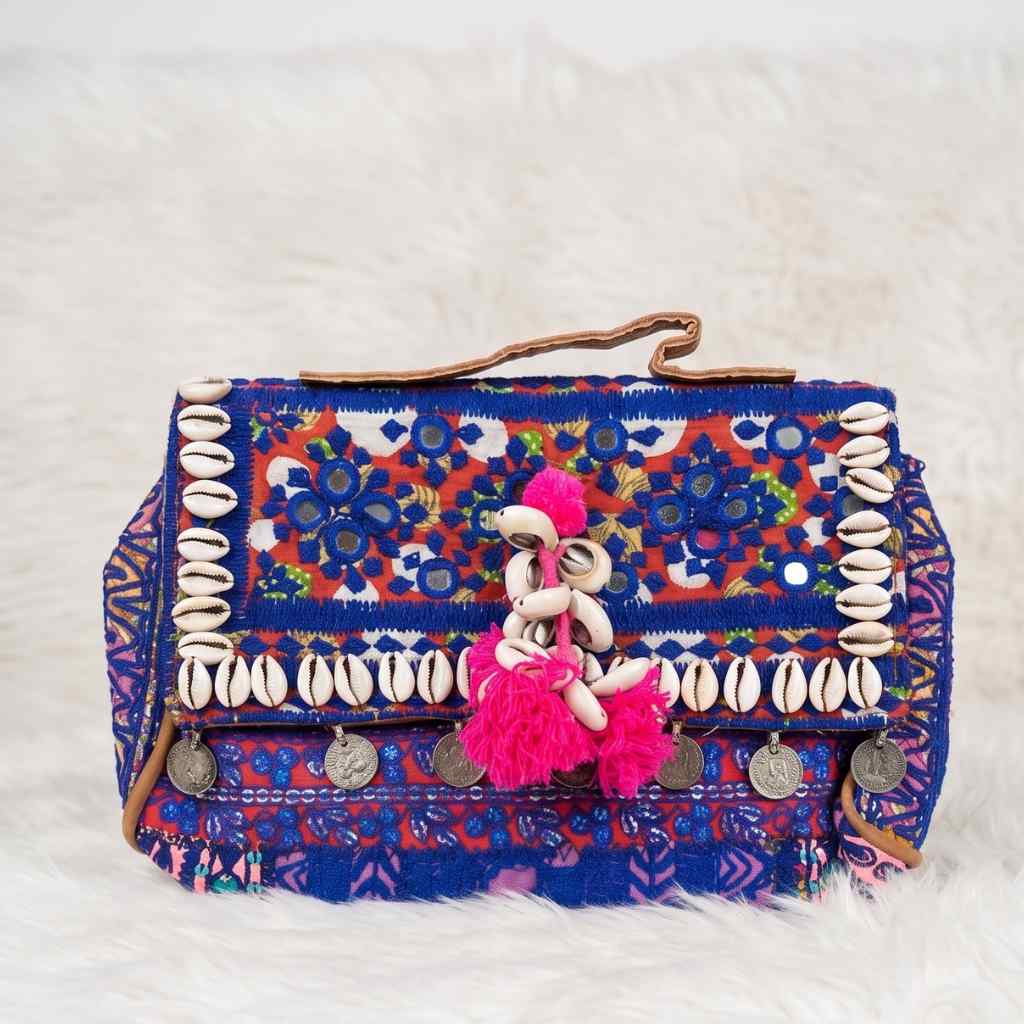 Folk Fusion Colorful Embroidered Banjara Bag with Codi Accents