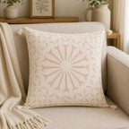 Geometric Applique Cutwork Cushion Cover