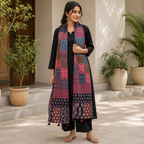 Bohemian Colorful Ajrakh Patchwork Dupatta