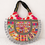 Wanderlust Tassel Embroidered  Tote Bag
