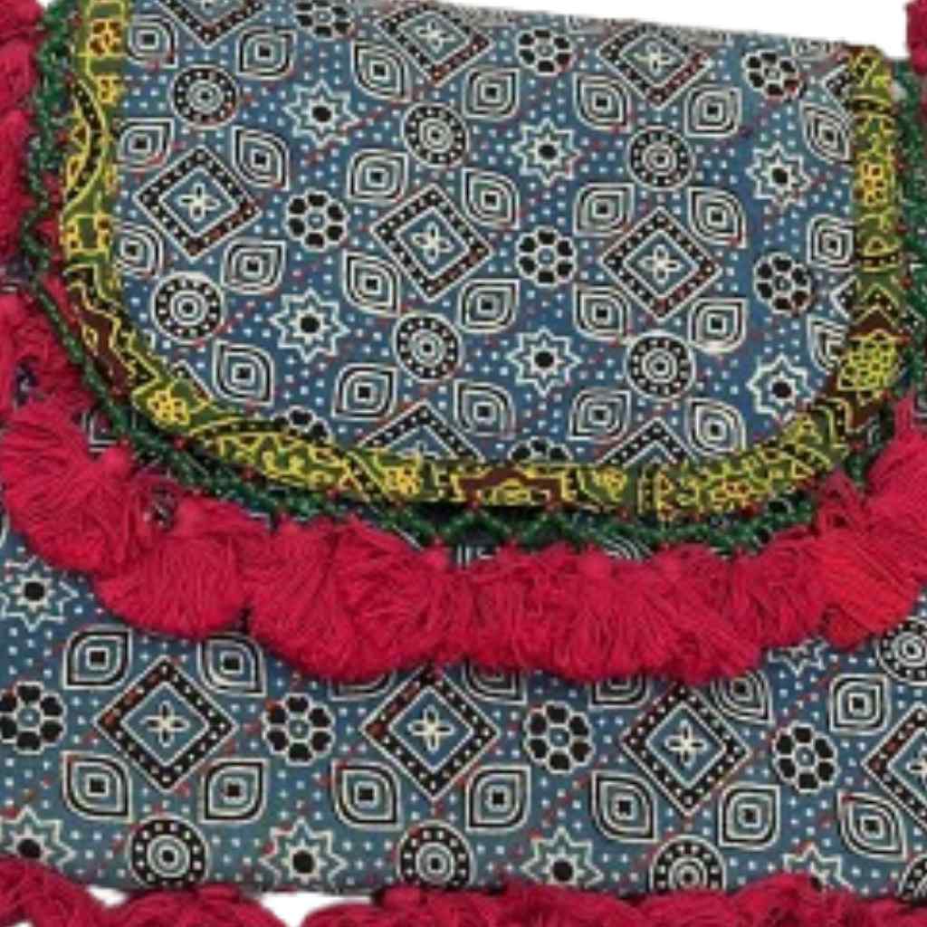 Indie Craft  Printed Ajrakh Sling Bag