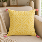Garden Grace Applique Cutwork Cushion Cover