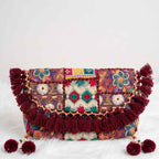 Boho Embroidered Sling Purse for Women