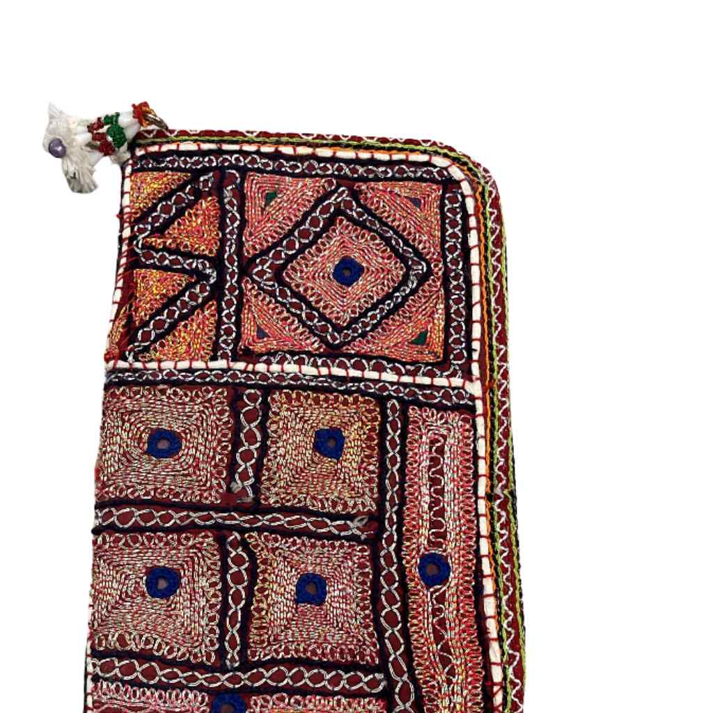 Golden Aura Zari Embroidered Purse for Women