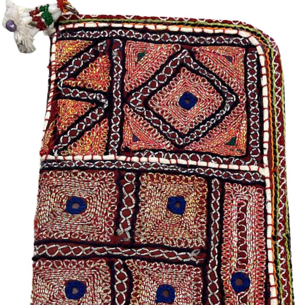 Golden Aura Zari Embroidered Purse for Women