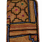 Golden Aura Zari Embroidered Purse for Women