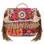 Embroidered Fringe Banjara Laptop Bag for Women