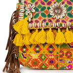 Embroidered Fringe Banjara Laptop Bag for Women