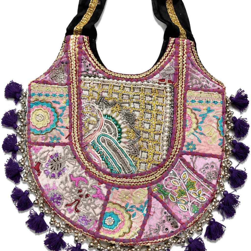 Royal Zari Embroidered Tote Bag