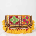 Sunlit Tassel Embroidered Sling Bag for Women