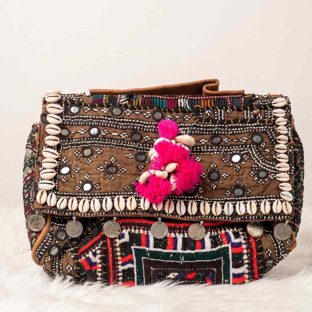 Folk Fusion Colorful Embroidered Banjara Bag with Codi Accents