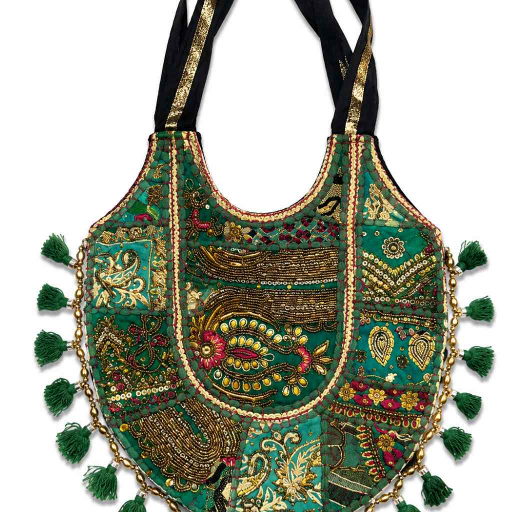 Royal Zari Embroidered Tote Bag