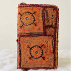 Golden Aura Zari Embroidered Purse for Women