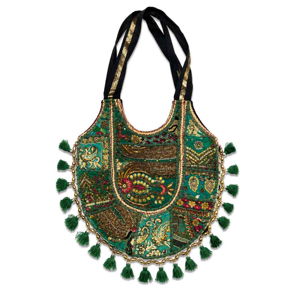 Royal Zari Embroidered Tote Bag