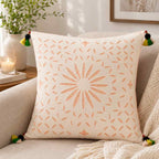 Geometric Applique Cutwork Cushion Cover