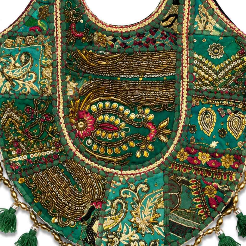 Royal Zari Embroidered Tote Bag