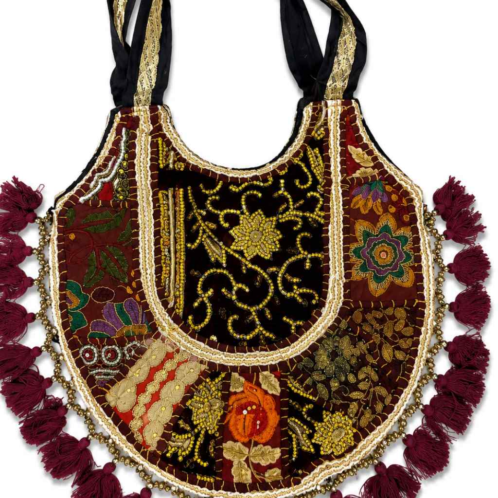 Royal Zari Embroidered Tote Bag