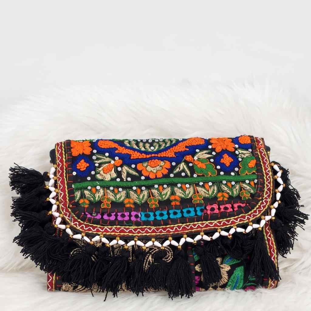 Vibrant Vibes Embroidered Sling Bag for Women