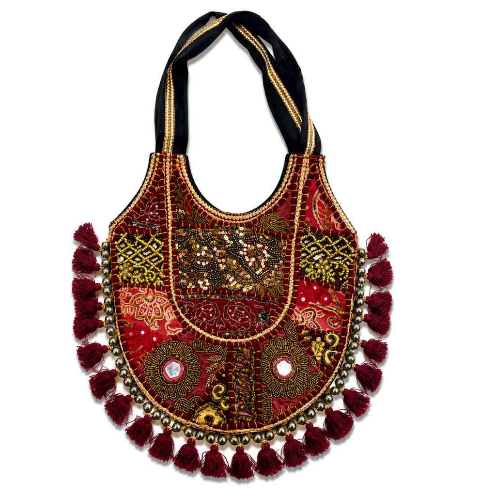 Royal Zari Embroidered Tote Bag