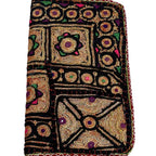 Golden Aura Zari Embroidered Purse for Women