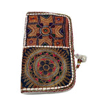 Golden Aura Zari Embroidered Purse for Women