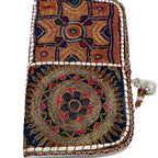 Golden Aura Zari Embroidered Purse for Women