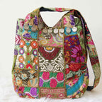 Folk Mosaic Embroidered Banjara Tote Bag for Women
