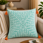 Statement Applique Cutwork Cushion Cover
