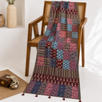 Bohemian Colorful Ajrakh Patchwork Dupatta