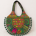 Wanderlust Tassel Embroidered  Tote Bag
