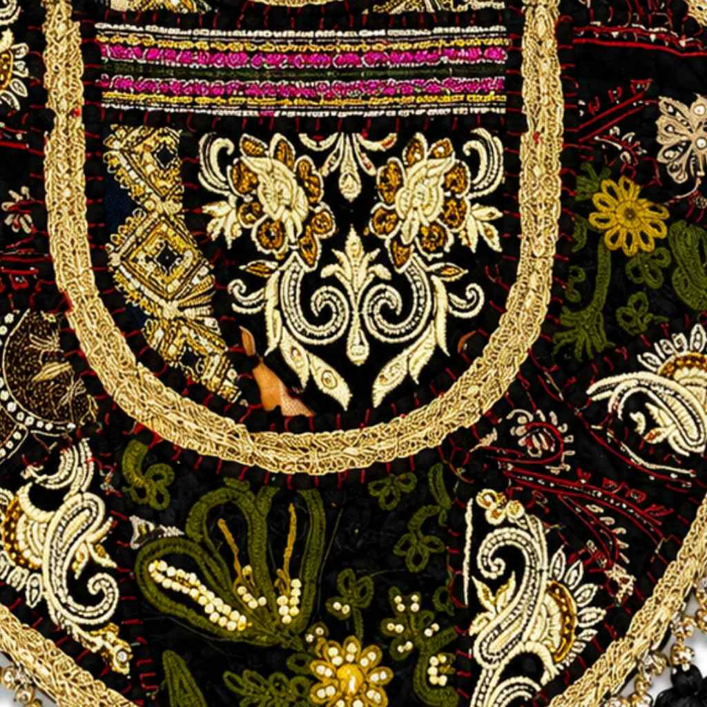 Royal Zari Embroidered Tote Bag