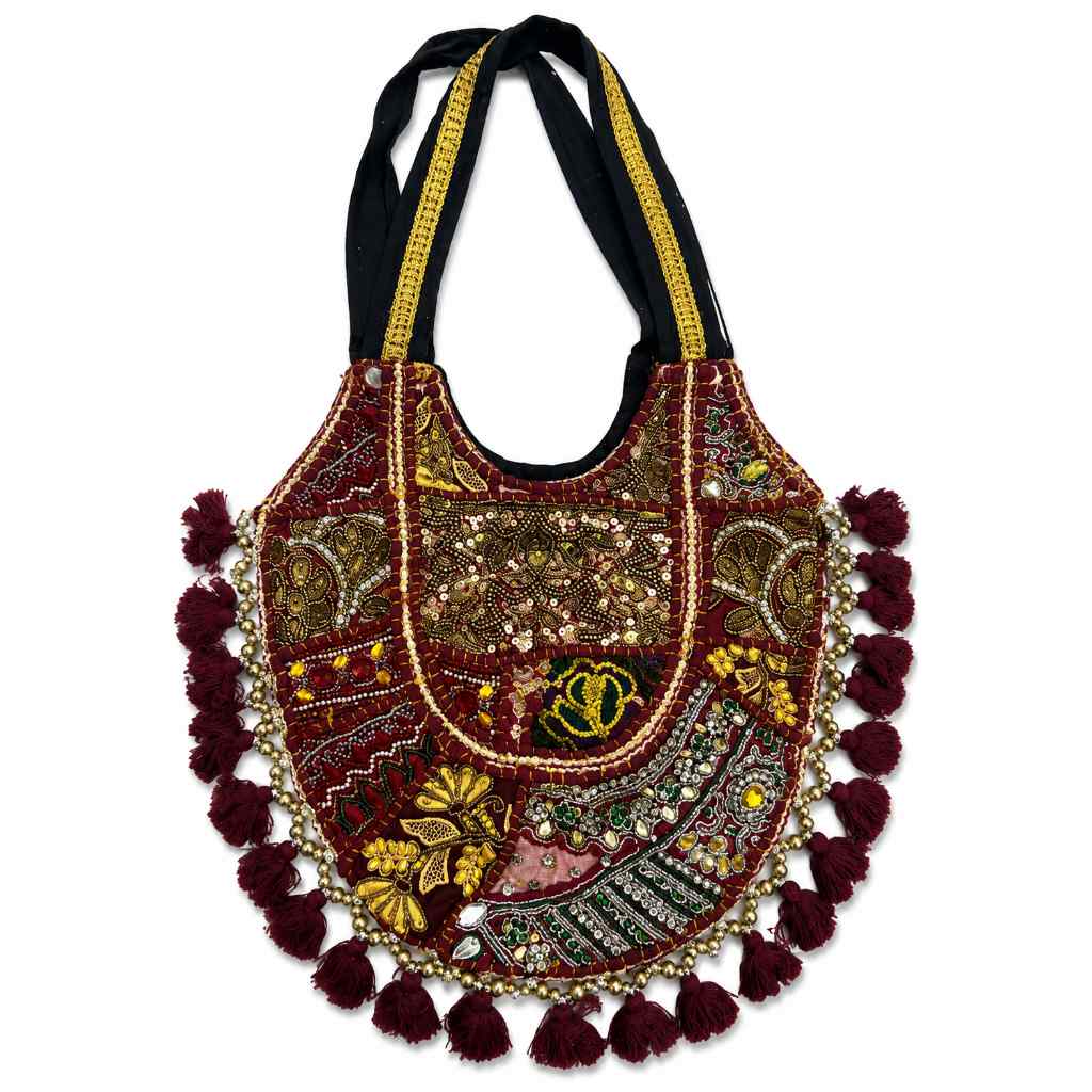 Royal Zari Embroidered Tote Bag