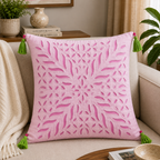 Statement Applique Cutwork Cushion Cover