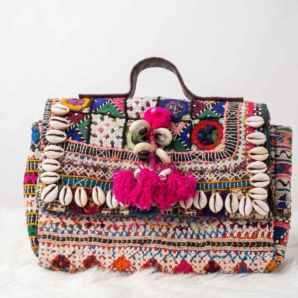 Folk Fusion Colorful Embroidered Banjara Bag with Codi Accents