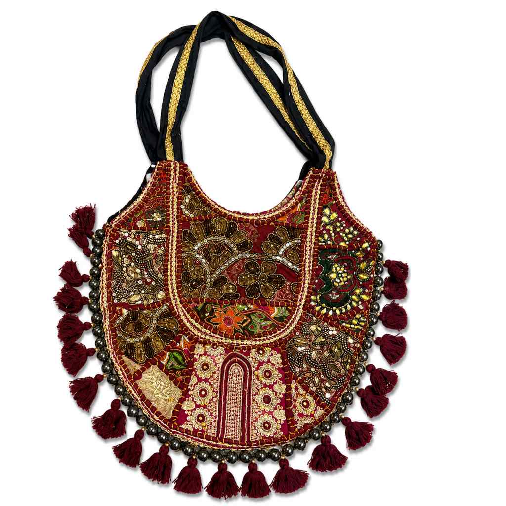 Royal Zari Embroidered Tote Bag