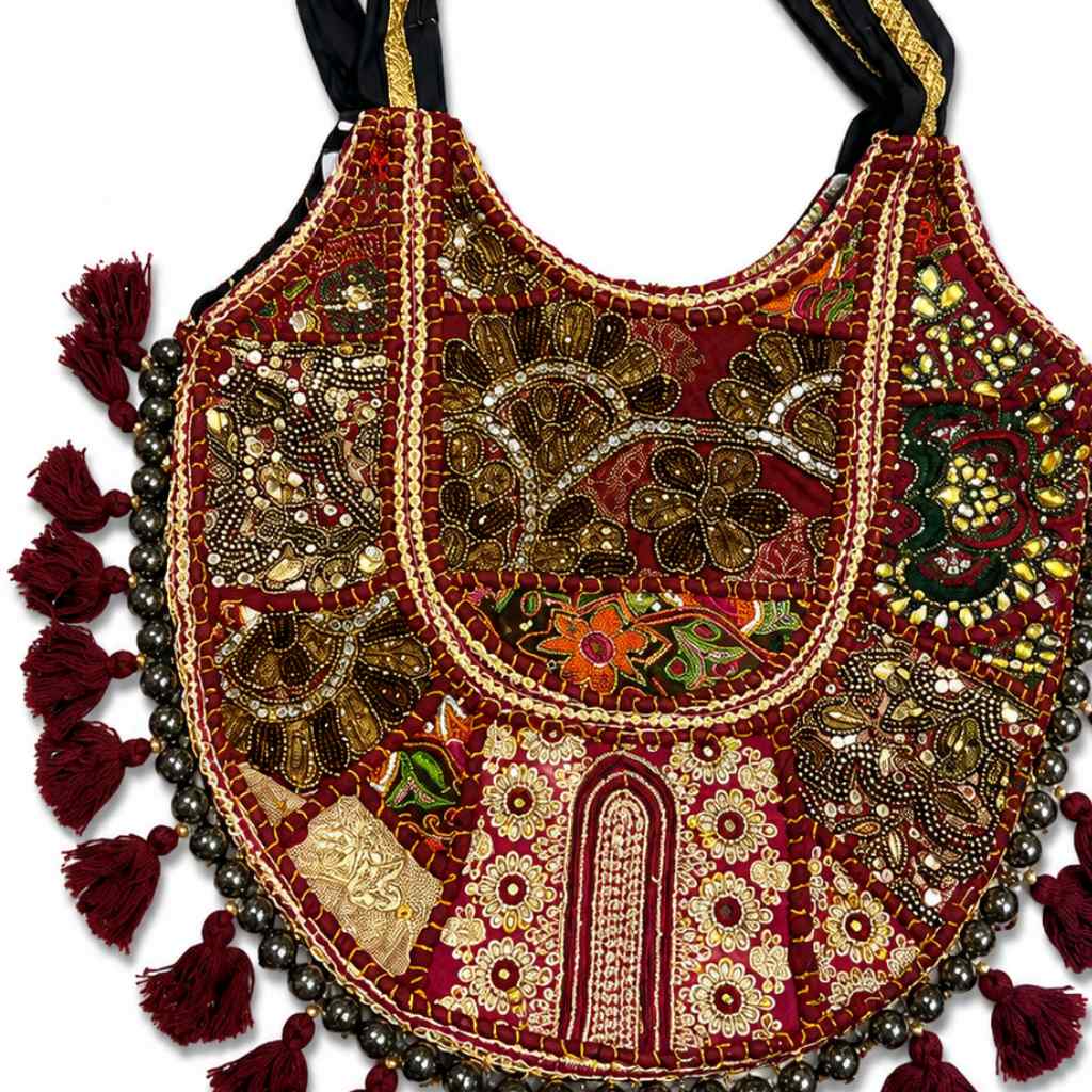Royal Zari Embroidered Tote Bag