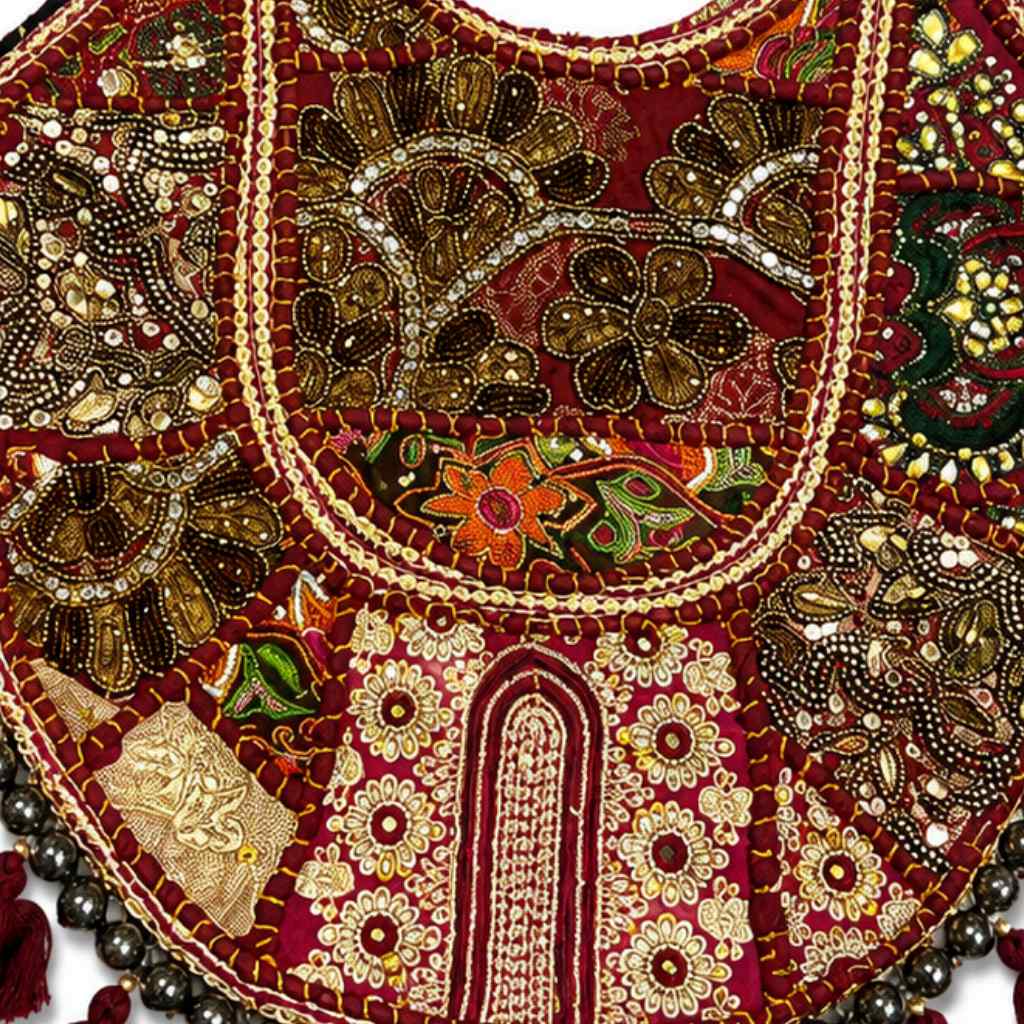 Royal Zari Embroidered Tote Bag