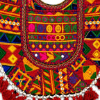 Fusion Hues Boho Tassel Embroidered Tote Bag