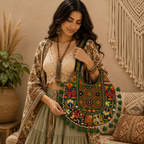 Boho Tassel Embroidered Tote Bag for Women